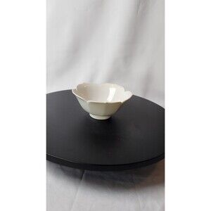 Lotus Flower Bowl White Porcelain Vintage